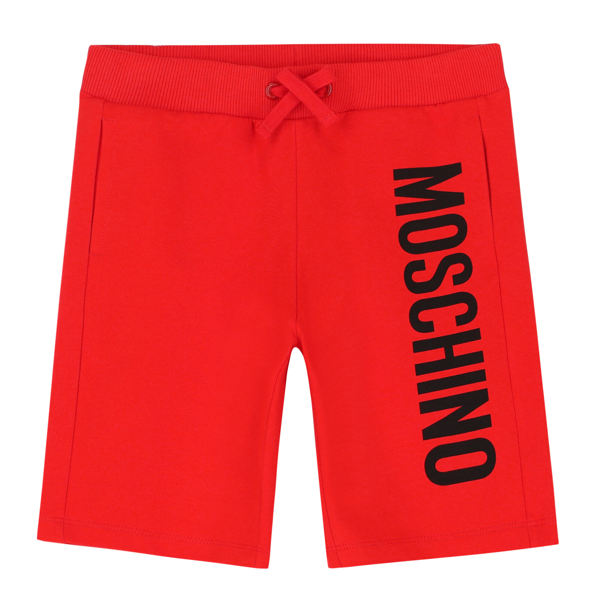 Moschino Boys Red Logo Shorts Junior Couture QA