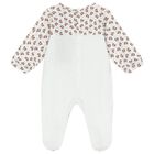 White Logo Babygrow, 1, hi-res