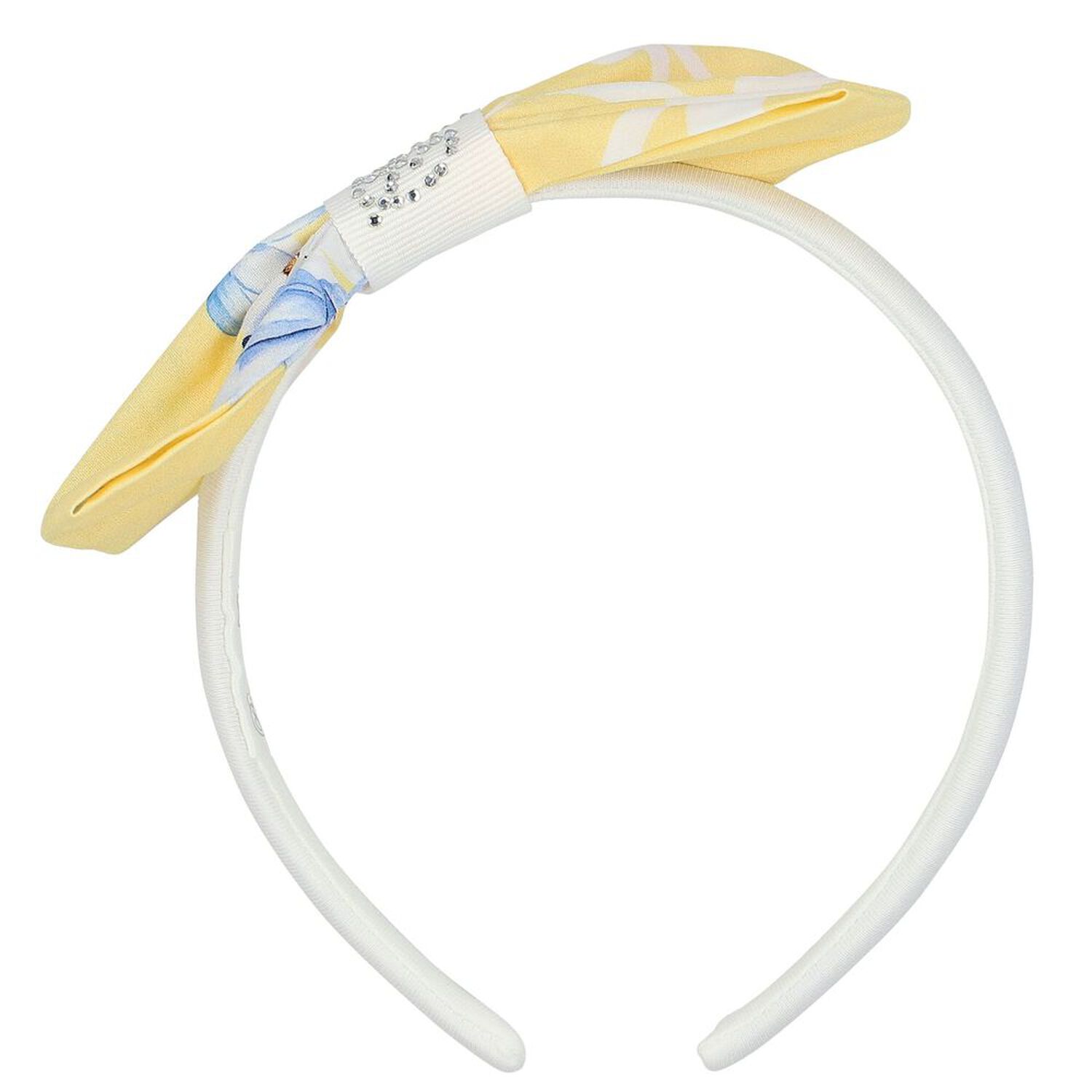 طوق شعر بنات بالشعار باللون الأصفر, 1, hi-res image number null