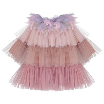 Girls Pink & Purple Tiered Tulle Dress