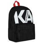 Boys Black Logo Backpack, 1, hi-res