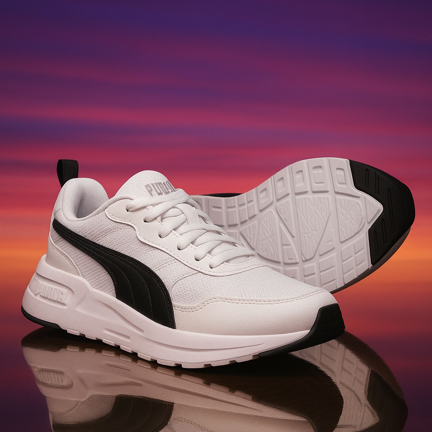 White & Black Trinity Lite Trainers, 1, hi-res image number null