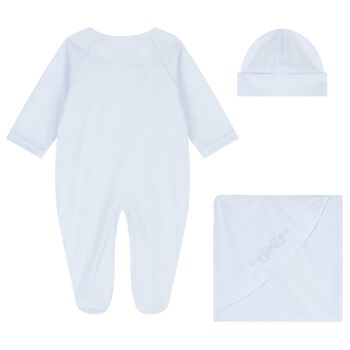 Baby Boys Blue Babygrow Gift Set