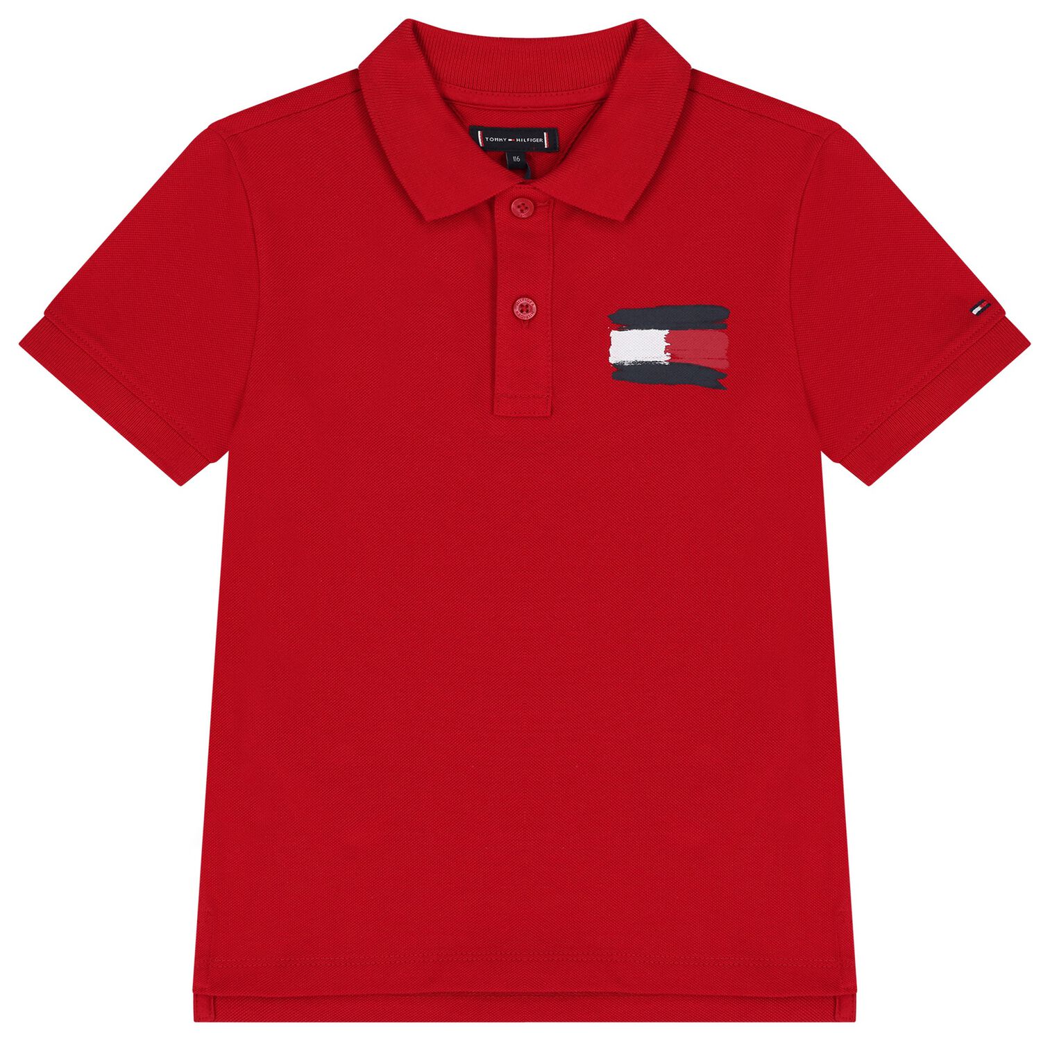 Boys Red Logo Polo Shirt, 2, hi-res