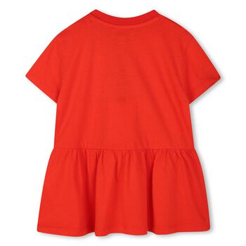 Younger Girls Red Tiger Logo Dress
