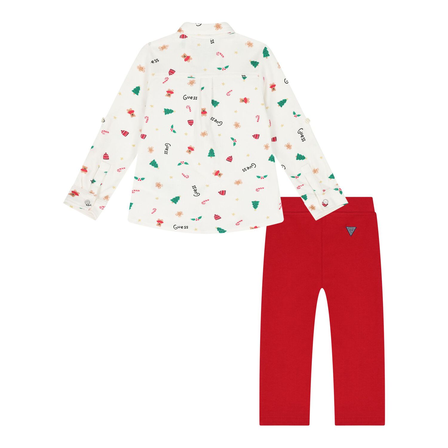 Baby Boys Ivory & Red Festive Trousers Set, 1, hi-res