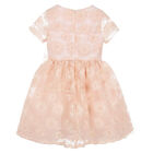 فستان مطرز باللون الخوخي الفاتح للبنات, 1, hi-res