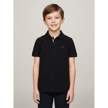 Boys Black Logo Polo Shirt