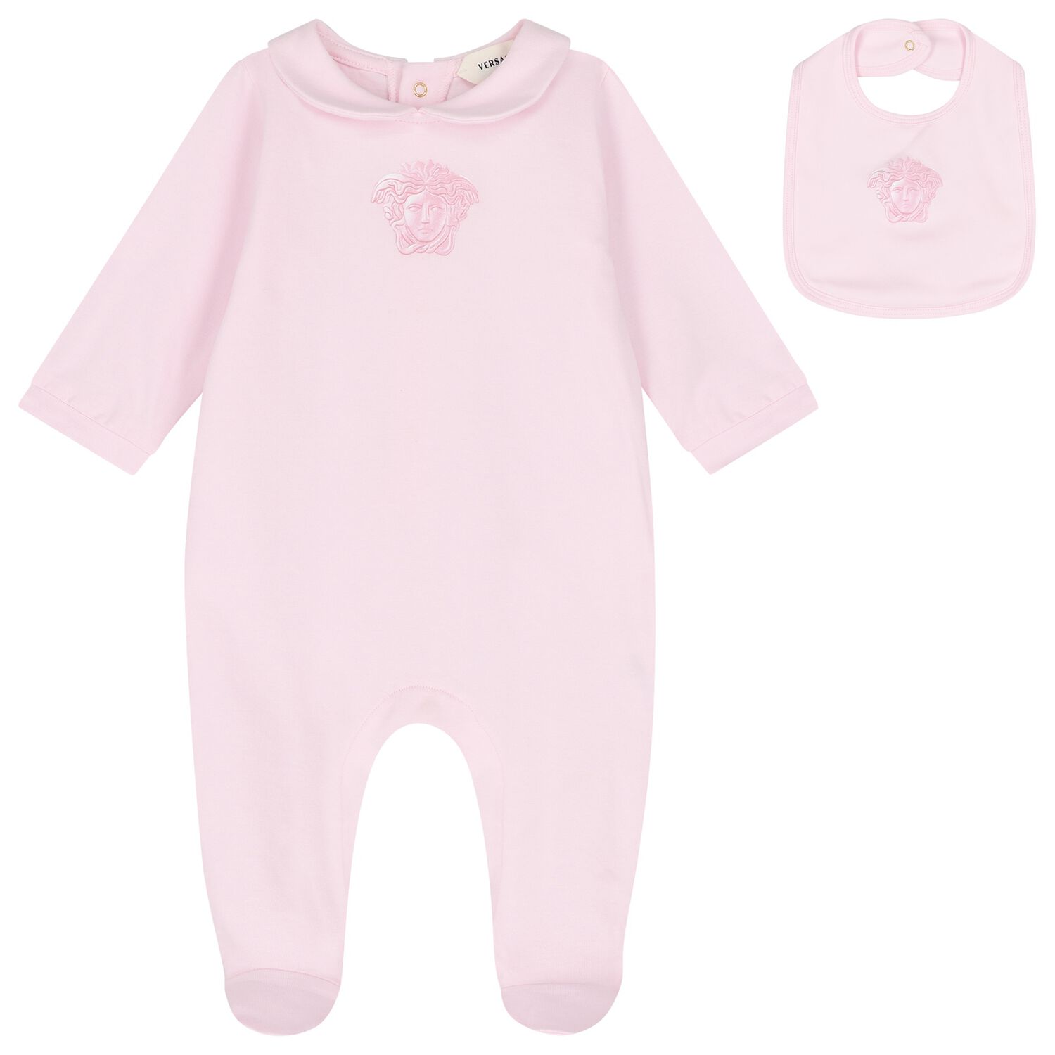 Baby Girls Pink Medusa Logo Babygrow Gift Set, 1, hi-res
