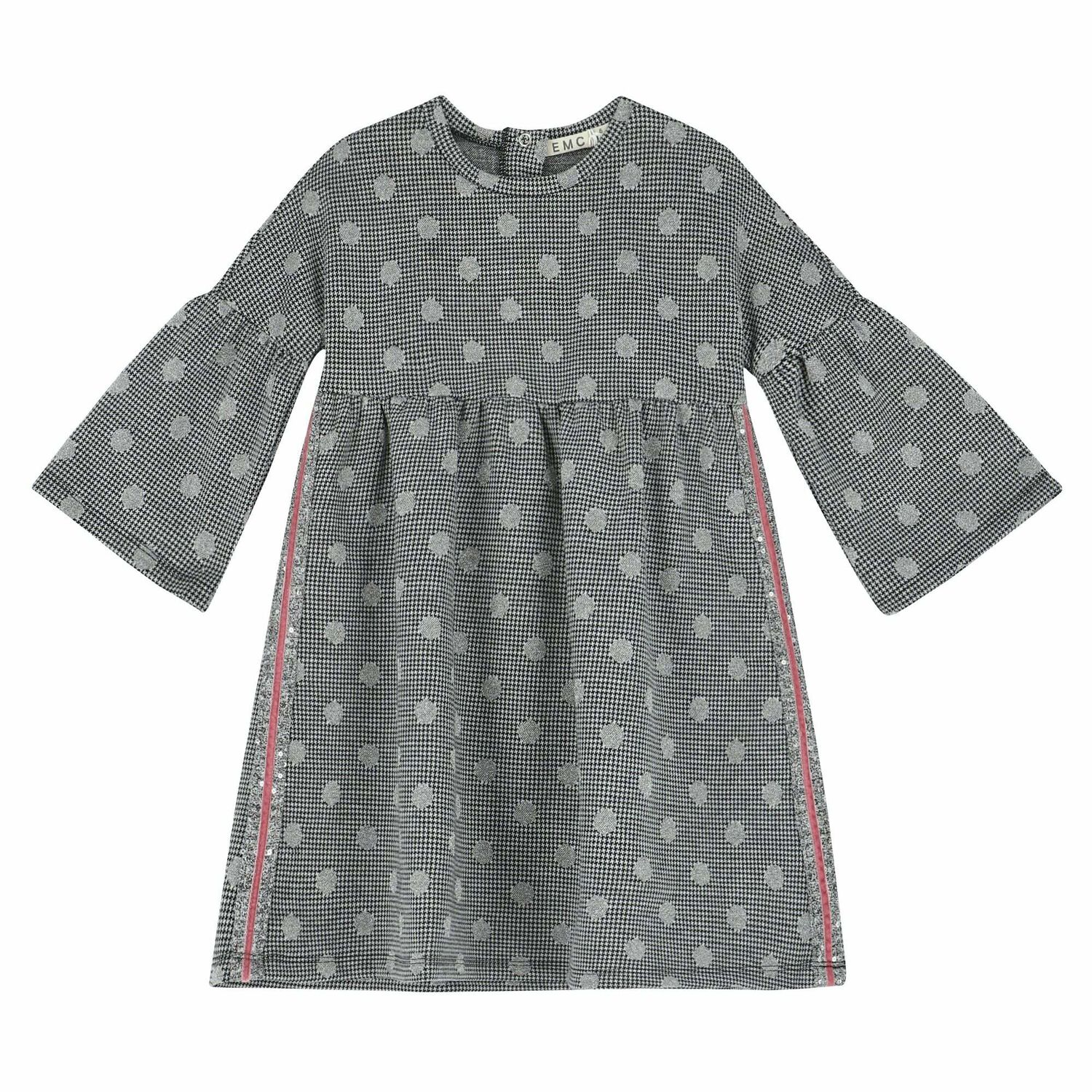 Girls Black & White Glitter Dress, 1, hi-res image number null