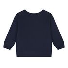 Baby Boys Navy Blue Logo Sweatshirt, 1, hi-res