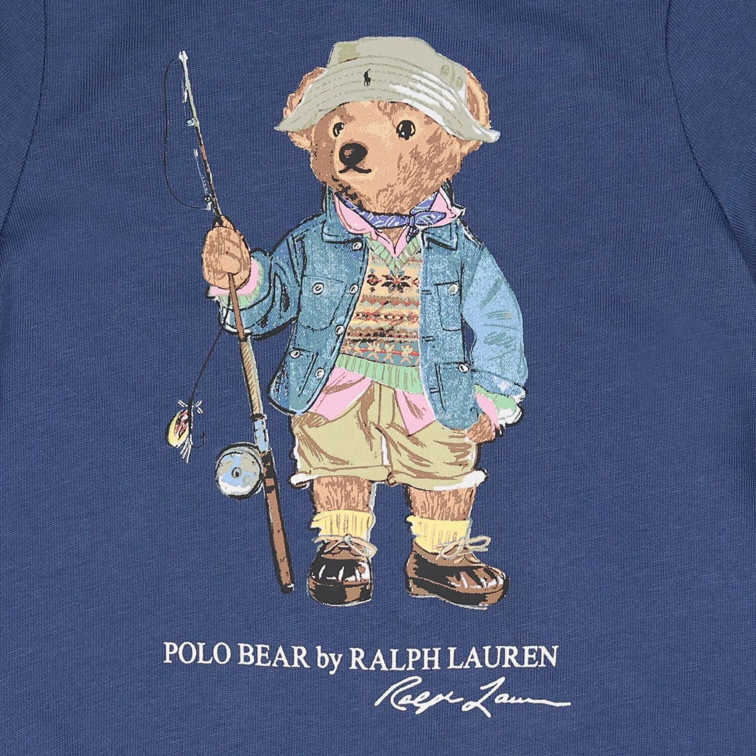 Baby Boys Blue Polo Bear Romper, 1, hi-res