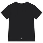 Boys Black Logo T-Shirt, 1, hi-res