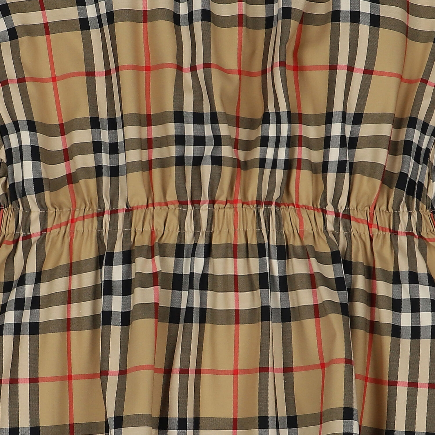 Girls Beige Check Dress, 1, hi-res