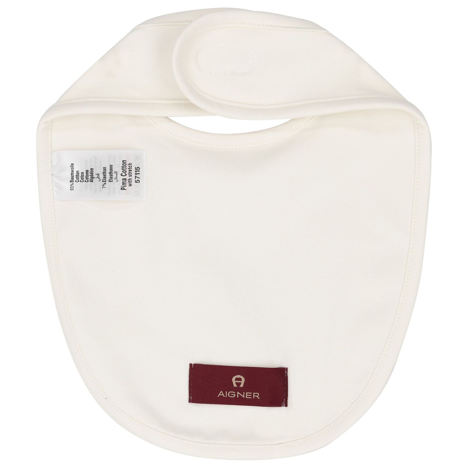 Ivory & Gold Logo Baby Bib, 1, hi-res image number null