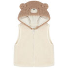 Ivory & Beige Faux Fur 3 Piece Tracksuit, 1, hi-res