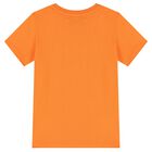 طقم أولاد شورت بالشعار باللون الكحلي والبرتقالي , 2, hi-res