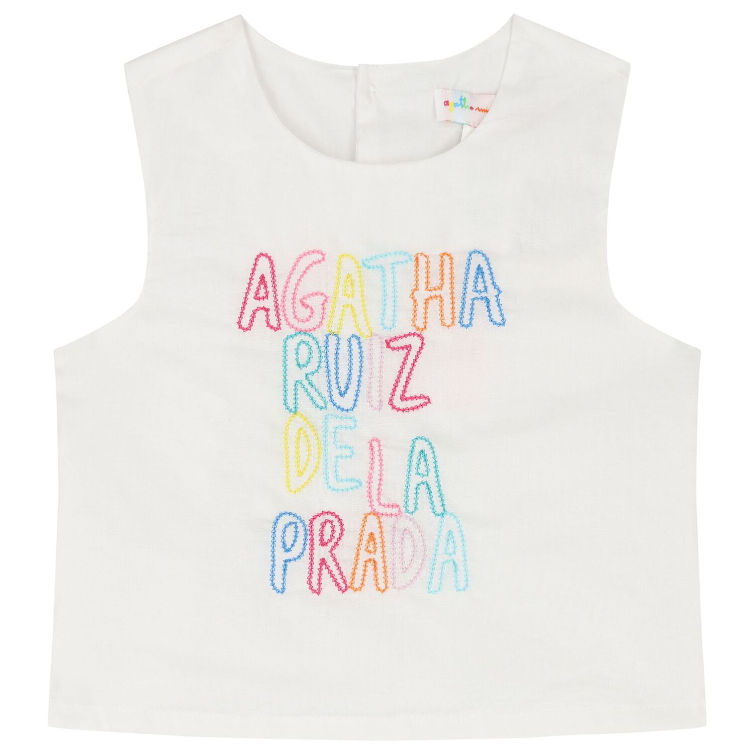 Girls White Logo Top & Shorts Set, 1, hi-res image number null