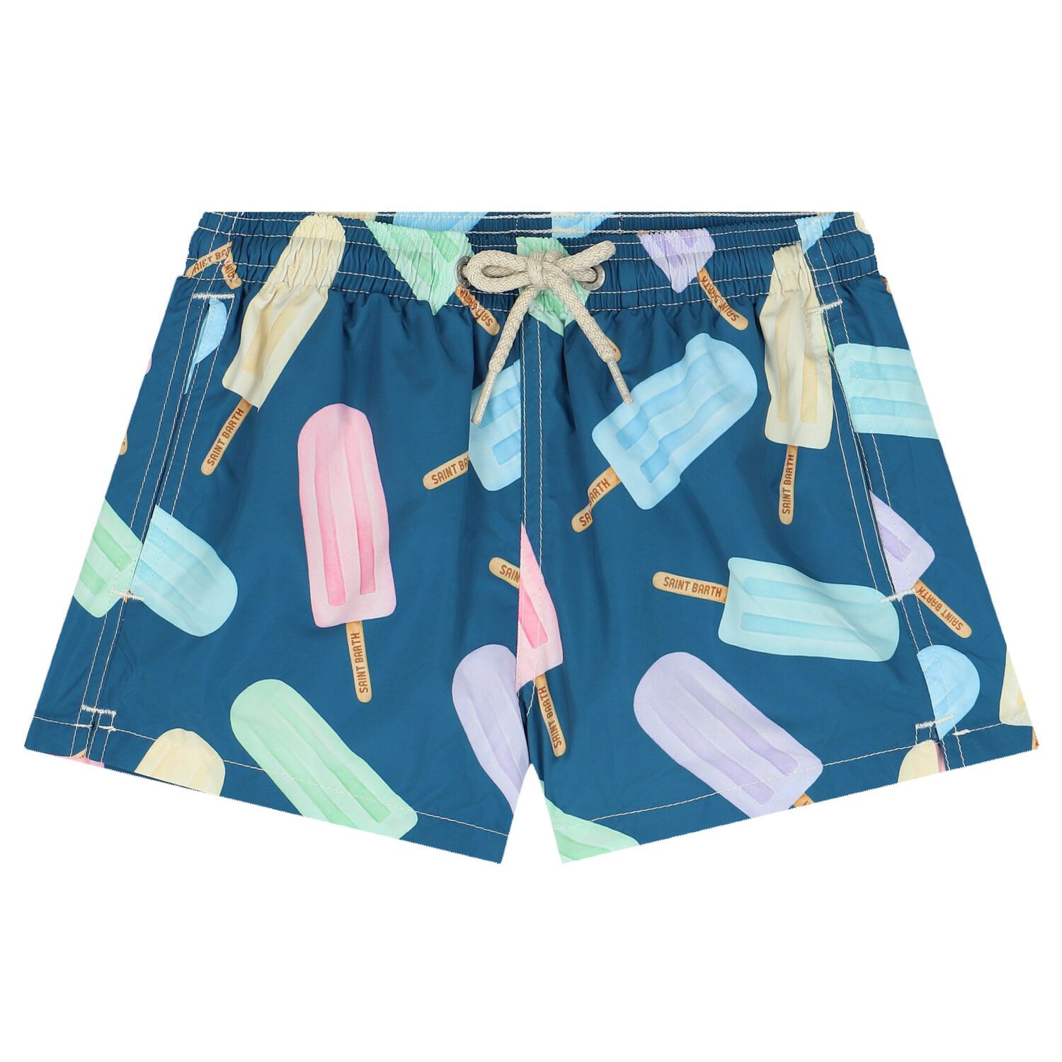 Boys Navy Blue Popsicle Swim Shorts, 1, hi-res image number null