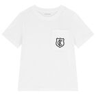 Boys White Logo T-Shirt, 1, hi-res