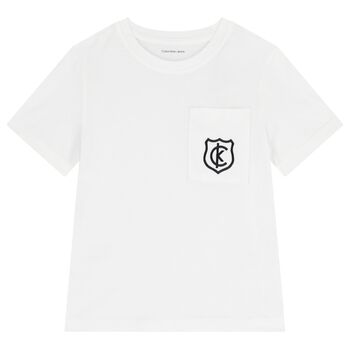 Boys White Logo T-Shirt