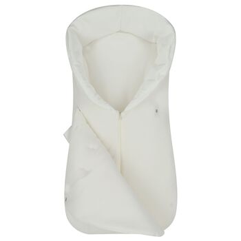 Baby Girls White Satin Bow Nest
