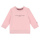 بدلة رياضية بالشعار باللون الوردي للبنات, 4, hi-res