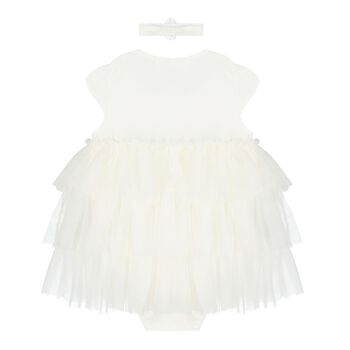 Baby Girls Ivory Tulle Dress Set