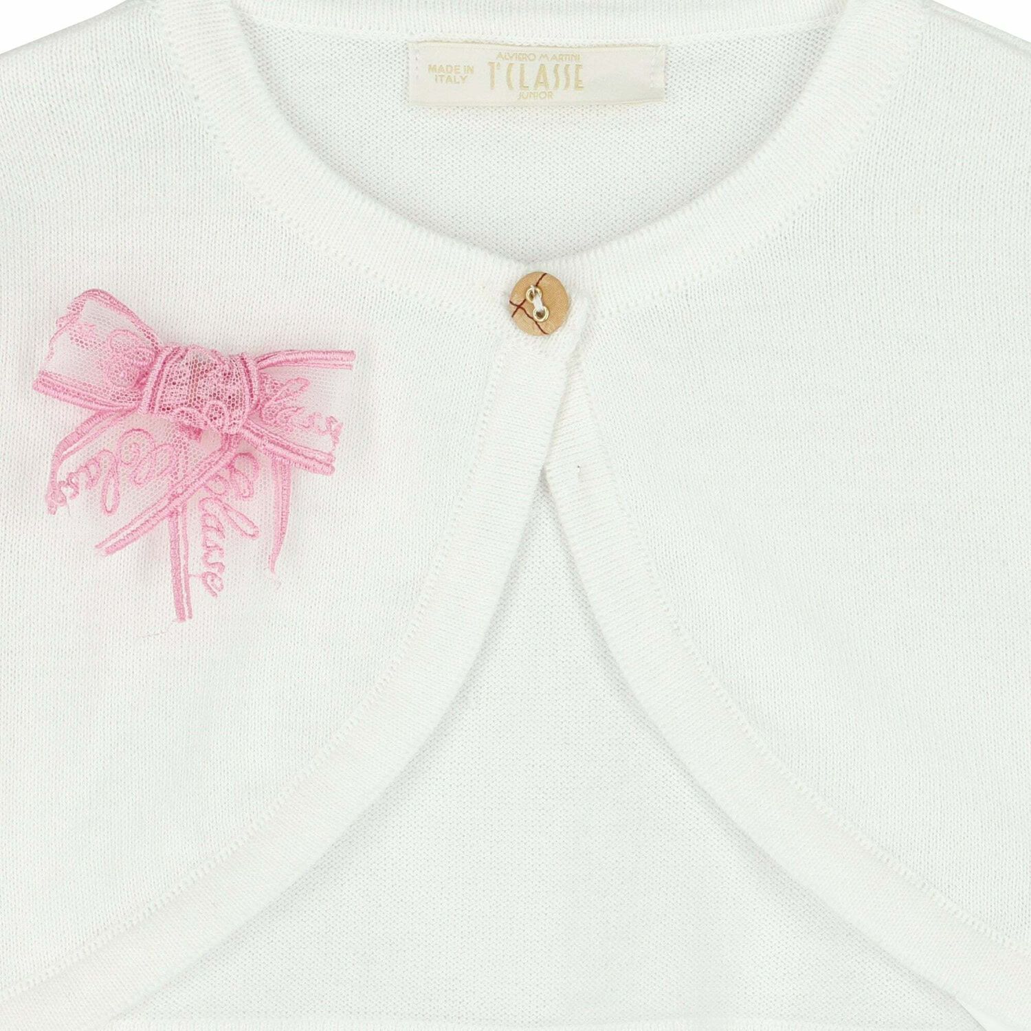Baby Girls White Knitted Top, 1, hi-res image number null