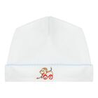 Baby Boys White Toy Print Hat, 1, hi-res