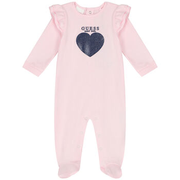 Baby Girls Pink Heart Babygrow