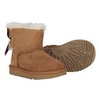 Younger Girls Beige Mini Bailey Bow II Suede Boots, 2, hi-res