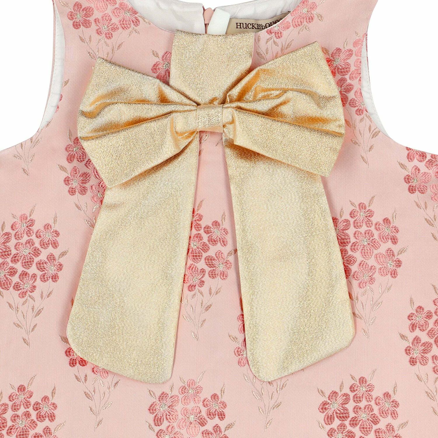 Girls Pink & Gold Satin Dress, 1, hi-res image number null