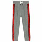 Boys Grey Logo Joggers, 1, hi-res