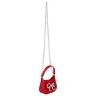 Girls Metallic Red Diamante Bow Handbag ( 16CM ), 2, hi-res