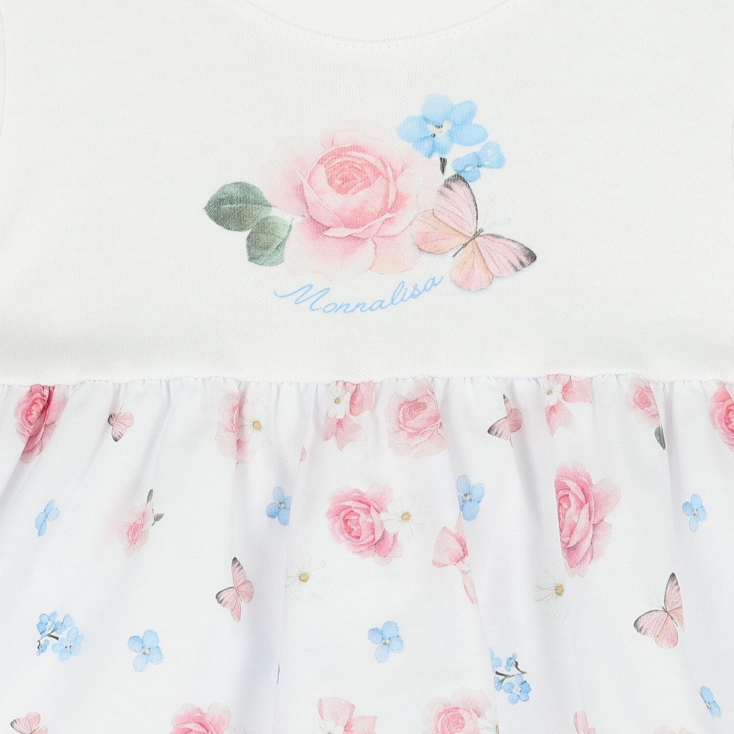 فستان بنات بودي سوت بالزهور باللون الأبيض, 1, hi-res