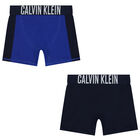 Boys Navy & Blue Boxer Shorts ( 2-Pack ), 1, hi-res