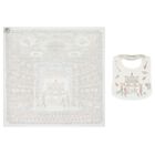 White & Blue Nutcracker Baby Carré Swaddle & Bib Gift Set, 1, hi-res