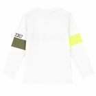 Boys White Long Sleeve Top, 2, hi-res