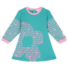 طقم فستان بنات باللون الأخضر والوردى, 1, hi-res