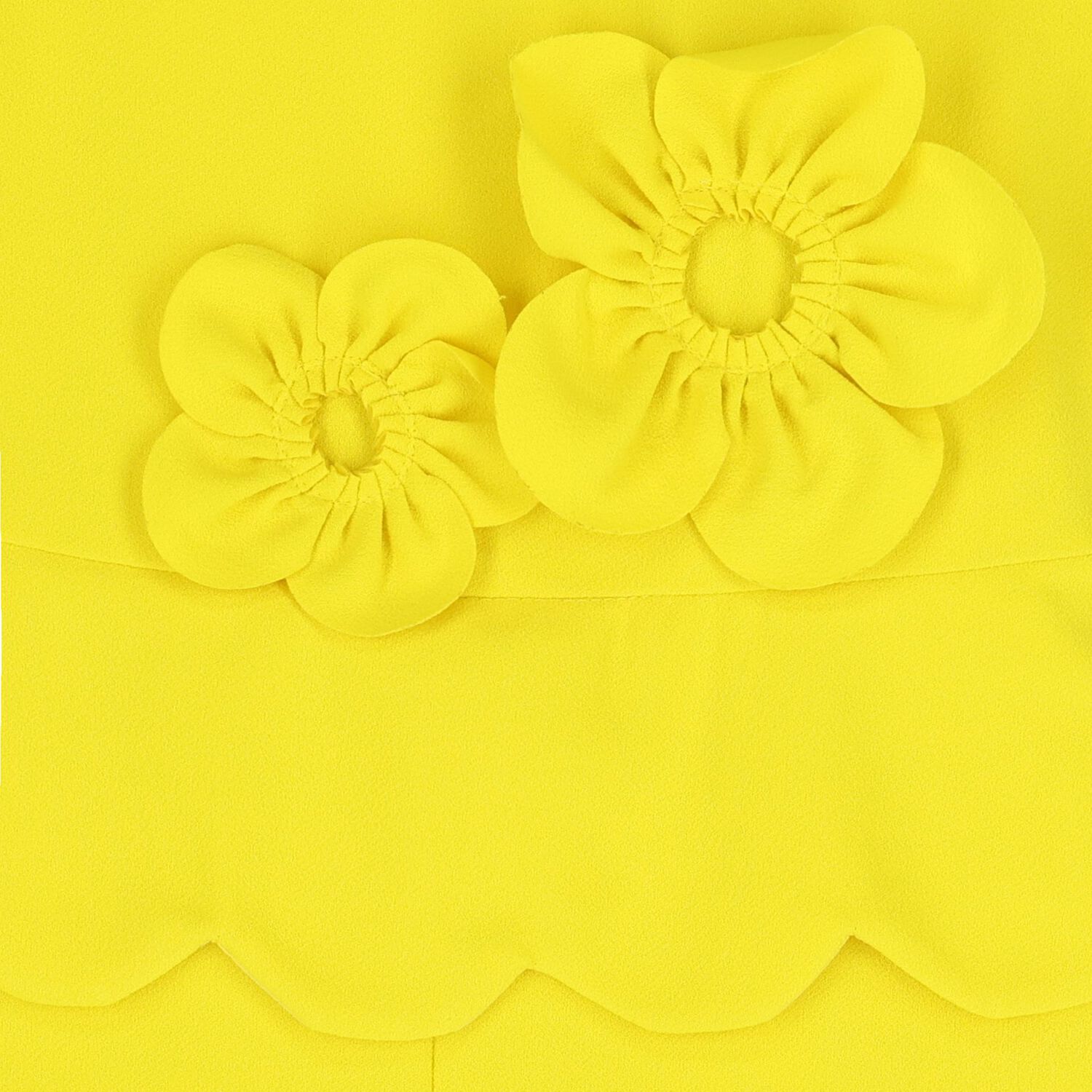 بدلة أطفال للبنات مزينة بالزهور باللون الاصفر , 1, hi-res