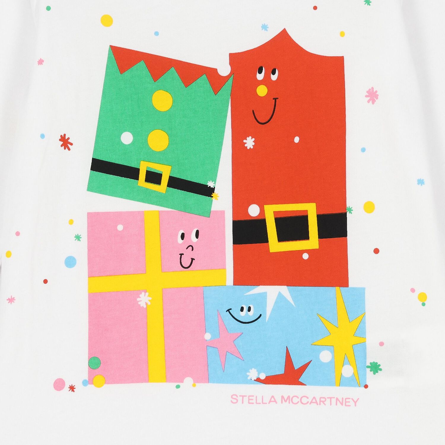 توب بنات بأكمام بالشعار باللون الأبيض , 1, hi-res