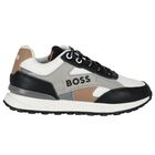 Boys Multi-Coloured Logo Trainers, 1, hi-res