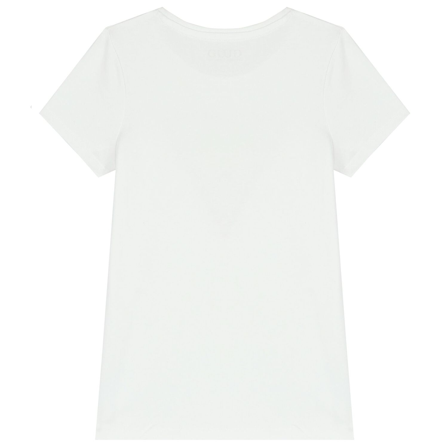 Girls White Diamante Logo T-Shirt, 8, hi-res