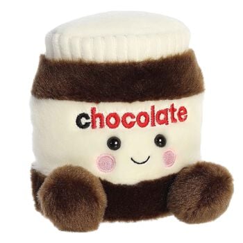 Palm Pals Ivory & Brown Silky Chocolate Spread Soft Toy ( 13CM )