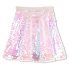 Girls Pink Iridescent Sequin Skirt, 1, hi-res