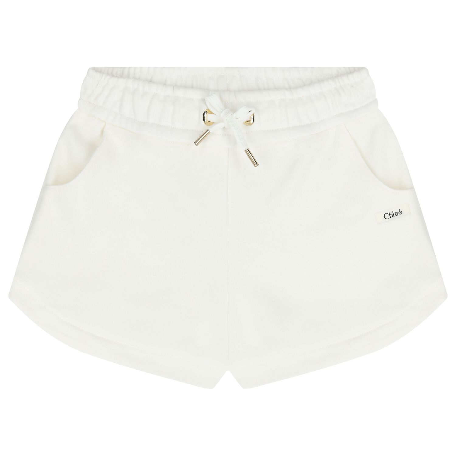Girls Mini Me Ivory Logo Shorts, 1, hi-res