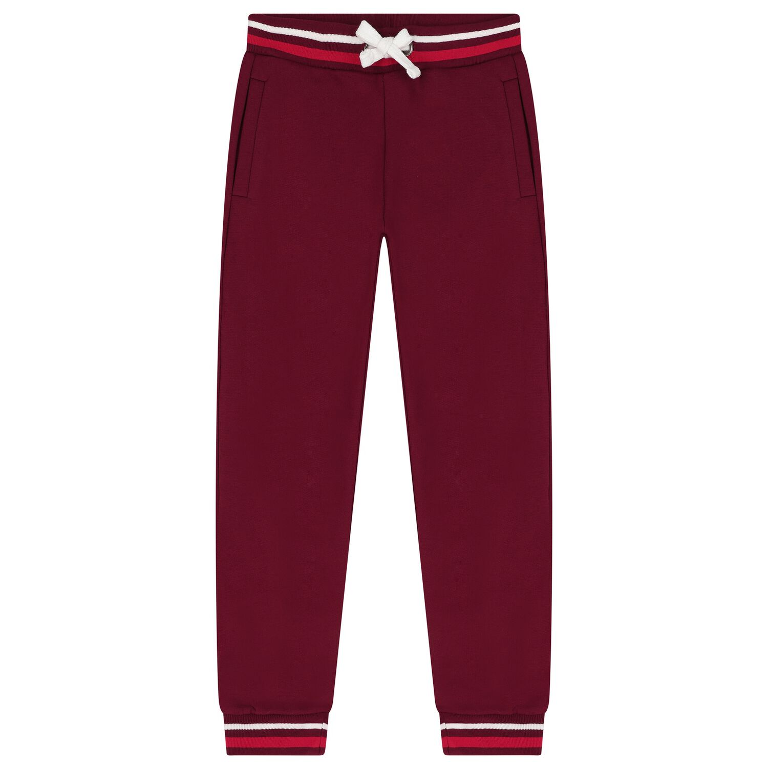 Girls Burgundy Logo Joggers, 1, hi-res