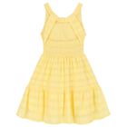 Girls Yellow Tiered Dress, 1, hi-res