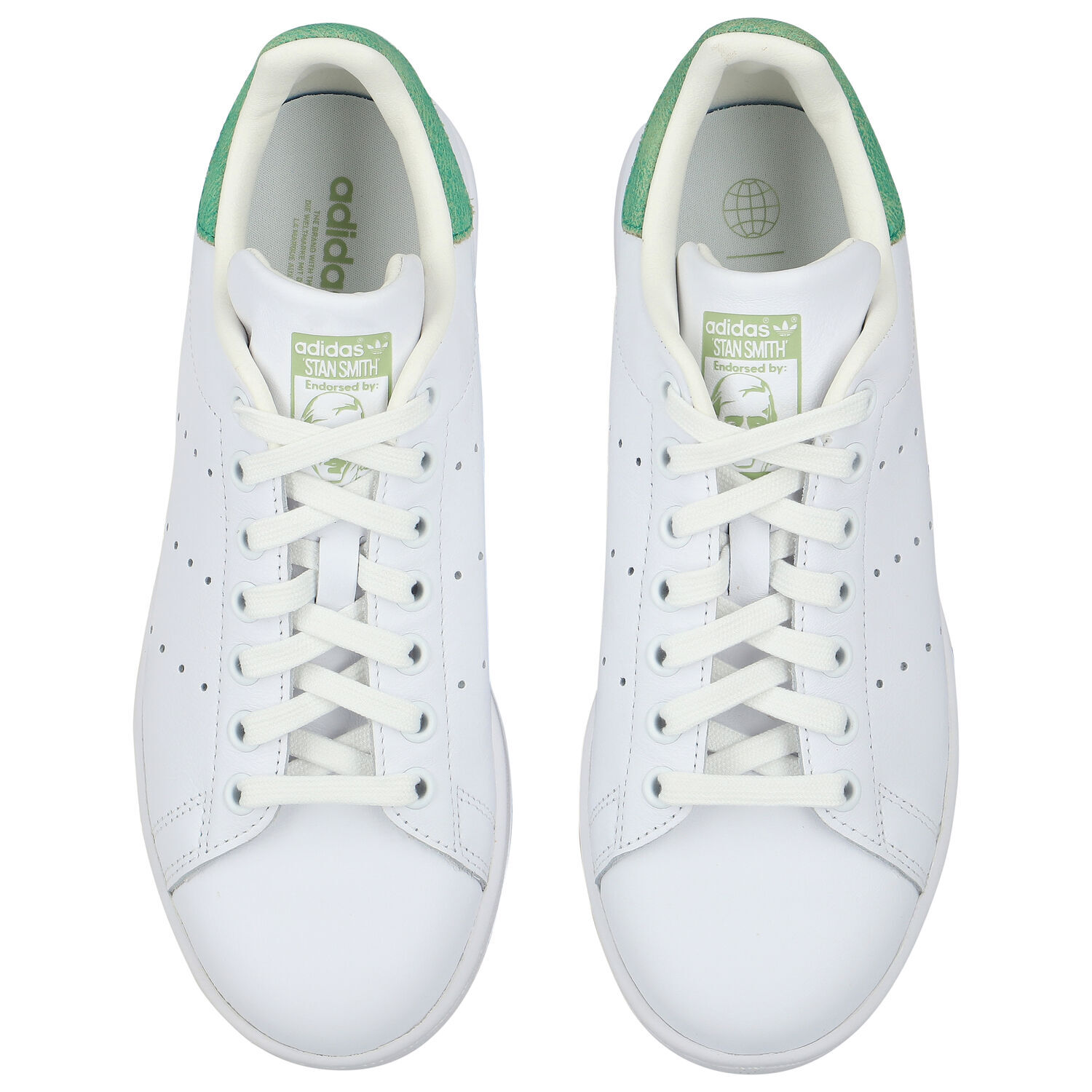 White & Green Stan Smith Trainers, 3, hi-res